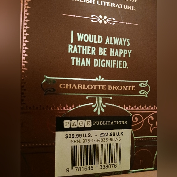 Jane Eyre Decorative Hardcover — Green & Rose Foil Design - Picture 13 of 16